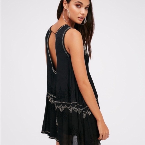 Free People Delilah Beaded Mini Dress Size S - Picture 2 of 2